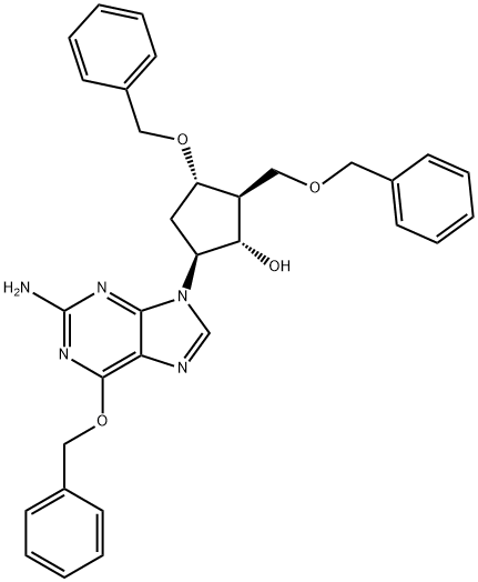 (1S,2S,3S,5S) -5-(2-Amino-6-(benzyloxy)-9H-purin-9-yl)-3-(benzyloxyloxy)-2-(benzyloxymethyl)cyclopentanol