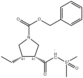 [2-[(3R,4S) -4-ethyl-1-[(phenylmethoxy)carbonyl]-3-pyrrolidinyl]-2-oxoethyl]dimethyl-Sulfoxonium interiorem sal