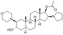 (2b,3a,5a,16b,17b)-17-Acetoxy-3-hydroxy-2-(4-morpholinyl) -16-(1-pyrrolidinyl) androstane