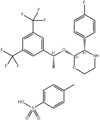 (2R,3S)-2-[(1R)-1-[3,5-Bis(trifluoromethyl)phenyl]ethoxy]-3-(4-fluorophenyl) morpholine 4-methylbenzenesulfonatus