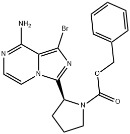 (2S)-2-(8-amino-1-bromoimidazo[1,5-a]pyrazin-3-yl) -1-pyrrolidinecarboxylicum acidum phenylmethyl ester