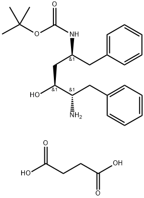 ( 2S,3S,5S) -5-tert-Butyloxycarbonylamino-2-amino-3-hydroxy-1,6-diphenylhexane succinatae