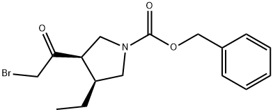(3R,4S)-3-(2-Bromoacetyl) -4-ethyl-1-pyrrolidinecarboxylicum acidum phenylmethyl ester