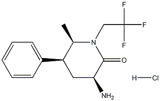 (3S,5S,6R) -3-amino-6-methyl-5-phenyl-1-(2,2,2-trifluoroethyl) piperidin-2-unum hydrochloridum