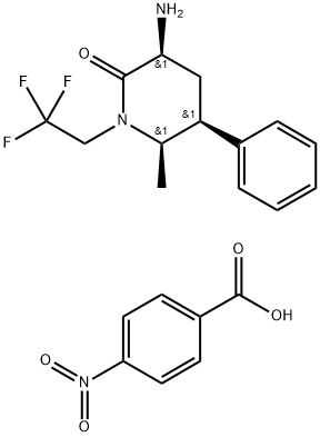 (3S,5S,6R)-6-methyl-2-oxo-5-phenyl-1-(2,2,2-trifluoroethyl) piperidine-3-aminium 4-nitrobenzoate