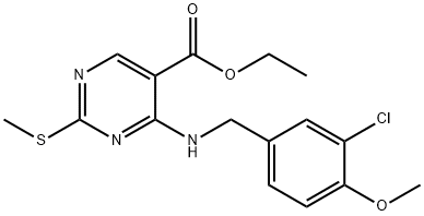 (5-PyriMidinecarboxylicacid,4-[[(3-chloro-4-Methoxyphenyl)Methyl]aMino]-2-(Methylthio)-,ethyl niensis)