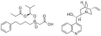 (8a,9R)-Cinchonan-9-ol mono[[(S)-[(1R)-2-methyl-1-(1-oxopropoxy)propoxy](4-phenylbutyl)phosphinyl]acetatis]