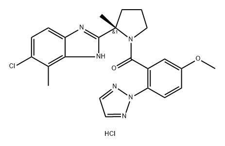 (S)-(2-(5-chloro-4-methyl-1H-benzo[d]imidazol-2-yl)-2-methylpyrrolidin- 1-yl)(5-methoxy-2-(2H-1,2 ,3-triazol-2-yl)