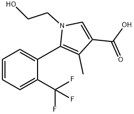 1-(2-hydroxyethyl) -4-methyl-5-(2-(trifluoromethyl) phenyl) -1H-pyrrole-3-acidi carboxylici