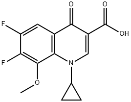 1-Cyclopropyl-6,7-difluoro-1,4-dihydro-8-methoxy-4-oxo-3-quinolinecarboxylicum.