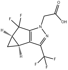 1H-Cyclopropa[3,4]cyclopenta[1,2-c] pyrazolum 1-aceticum acidum 5,5-difluoro-3b,4,4a,5-tetrahydro-3-(trifluoromethyl)-, (3bS,4aR. )-