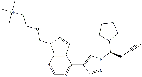 1H-Pyrazole-1-propanenitrile, β-cyclopentyl-4-[7-[[2-(triMethylsilyl)ethoxy]Methyl]-7H-pyrrolum[2,3-d]pyriMidin-4-yl]-, (βR) -