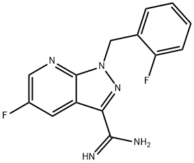 1H-Pyrazolo[3,4-b] pyridine-3-carboximidamide, 5-fluoro-1-[(2-fluorophenyl)methyl]-