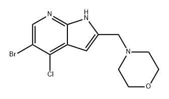 1H-pyrrolo[2,3-b]pyridine,5-bromo-4-chloro-2-(4-morpholinylmethyl)-