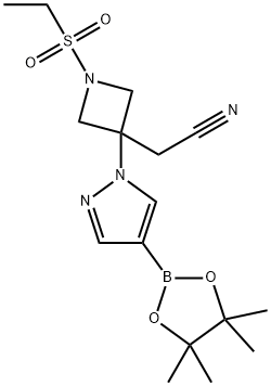 2-(1-(Ethylsulfonyl) -3-(4-(4,4,5,5-tetramethyl-1,3,2-dioxaborolan-2-yl)-1H-pyrazol-1-yl)azetidin-3- yl) acetotrile