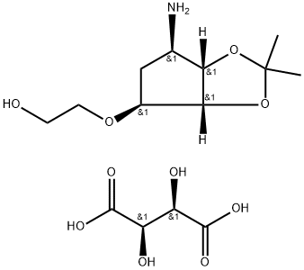 2-((3aR,4S,6R,6aS)-6-amino-2,2-dimethyltetrahydro-3aH-cyclopenta[d][1,3]dioxol-4-yloxy)ethanol acidum L-tataricum