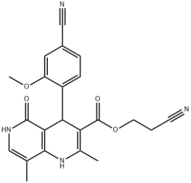 2-cyanoethyl 4-(4-cyano-2-methoxyphenyl)-2,8-dimethyl-5-oxo-1,4,5,6-tetrahydro-1,6-naphthyridine-3-carboxylato