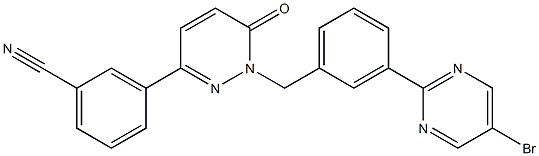 3-(1-(3-(5-bromopyrimidin-2-yl) benzyl)-6-oxo-1,6-dihydropyridazin-3-yl) benzonitrile