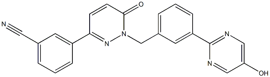 3-(1-(3-(5-hydroxypyrimidin-2-yl) benzyl)-6-oxo-1,6-dihydropyridazin-3-yl) benzonitrile