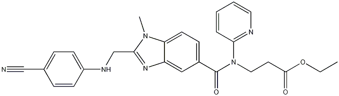 3-[[[2-[[(4-Cyanophenyl)amino]methyl]-1-methyl-1H-benzimidazol-5-yl]carbonyl]pyridin-2-ylamino] acidum propionicum ethyl niensis