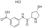3-[(2S,4S)-4-Mercaptopyrrolidine-2-carboxamido]acidi benzoici hydrochloridi