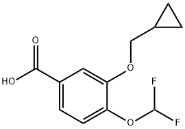3-Cyclopropylmethoxy-4-difluoromethoxy-benzoicum acidum