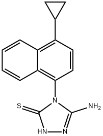 3H-1,2,4-Triazole-3-thione, 5-amino-4-(4-cyclopropyl-1-naphthalenyl)-2,4-dihydro.