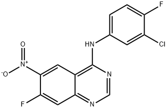 4-Quinazolinamine, N-(3-chloro-4-fluorophenyl) -7-fluoro-6-nitro-