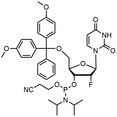 5'-O-(4,4-Dimethoxytrityl) -2'-deoxy-2'-fluorouridine-3'-(2-cyanoethyl-N,N-diisopropyl)phosphoramidite