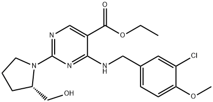5-PyriMidinecarboxylicum,4-[[(3-chloro-4-Methoxyphenyl)Methyl]aMino]-2-[(2S)-2-(hydroxyMethyl)-1-pyrrolidinyl]-, ethyl niensis
