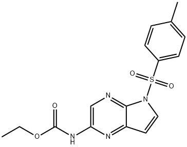 Acidum carbamicum, N-[5-[(4-methylphenyl) sulfonyl]-5H-pyrrolum[2,3-b]pyrazin-2-yl]-, ethyl este