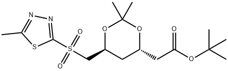 D-erythro-hexonic acid, 2,4,6-trideoxy-3,5-O-(1-methylethylidenum)-6-[(5-methyl-1,3,4-thiadiazol-2-yl)sulfonyl]- , 1,1-dimethylethylus ester