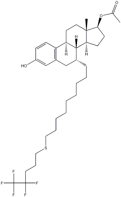 Estra-1,3,5(10)-triene-3,17-diol,7-[9-[(4,4,5,5,5-pentafluorpentyl)thio]nonyl]-,17-acetate,(7a ,17b)-