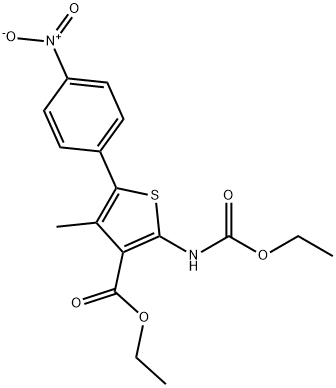 ethyl 2-((ethoxycarbonyl)amino) -4-methyl-5-(4-nitrophenyl)thiophene-3-carboxylatus