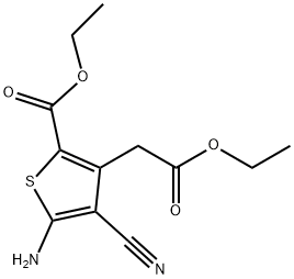 Ethyl 5-amino-4-cyano-3-(2-ethoxy-2-oxoethyl)thiophene-2-carboxylatum.
