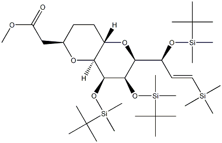 methyl 2-((2R,4aS,6S,7R,8S,8aS)-7,8- bis((tert-butyldimethylsilyl)oxy)-6-((S,E)-1- )3- (trimethylsilyl)alyl)octahydropyrano [3,2- b] pyran-2-yl) acetate