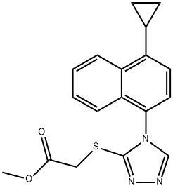 Methyl 2-((4-(4-cyclopropylnaphthalen-1-yl) -4H-1,2,4-triazol-3-yl)thio)acetate