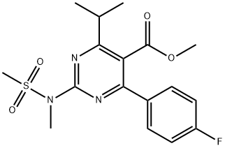 Methyl 4-(4-fluorophenyl)-6-isopropyl-2-[(N-methyl-N-methylsulfonyl)amino]pyrimidine-5-carboxylatus