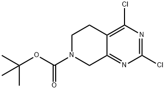 tert-Butyl 2,4-dichloro-5,6,7,8-tetrahydropyrido[3,4-d] pyrimidine-7-carboxylata.